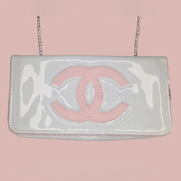 Chanel Patent Leather Crossbody - White/Pink - VIP - Picture 3 of 8